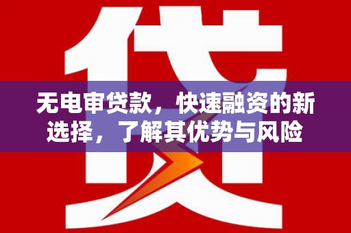 图木舒克无电审贷款，快速融资的新选择，了解其优势与风险