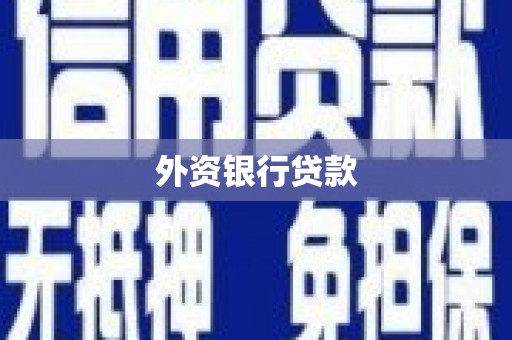 图木舒克外资银行贷款