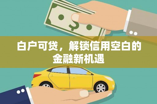 图木舒克白户可贷，解锁信用空白的金融新机遇