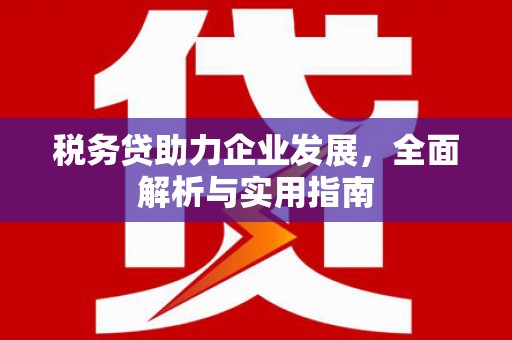 图木舒克税务贷助力企业发展，全面解析与实用指南