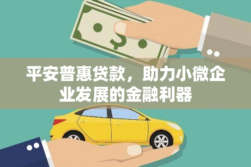 图木舒克平安普惠贷款，助力小微企业发展的金融利器